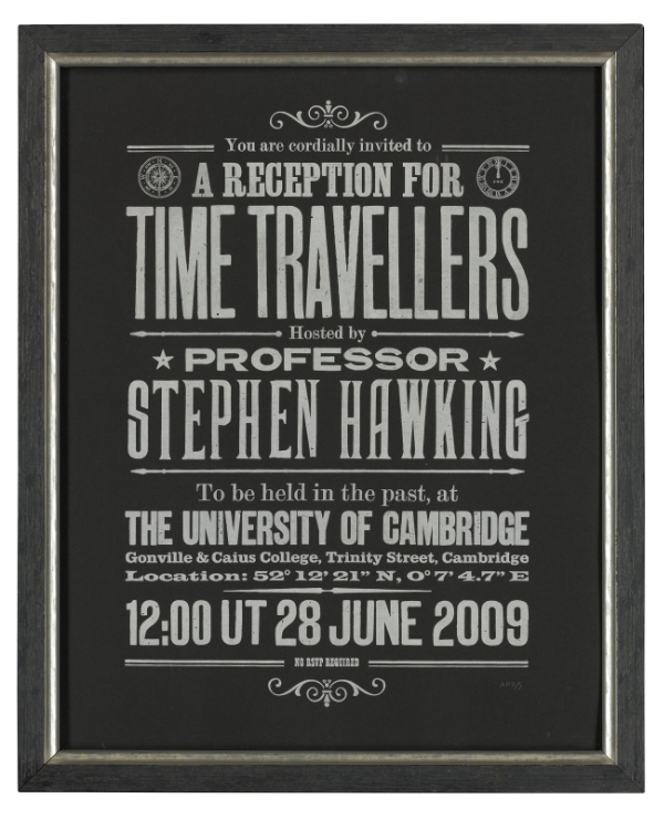 invitation to time travellers party